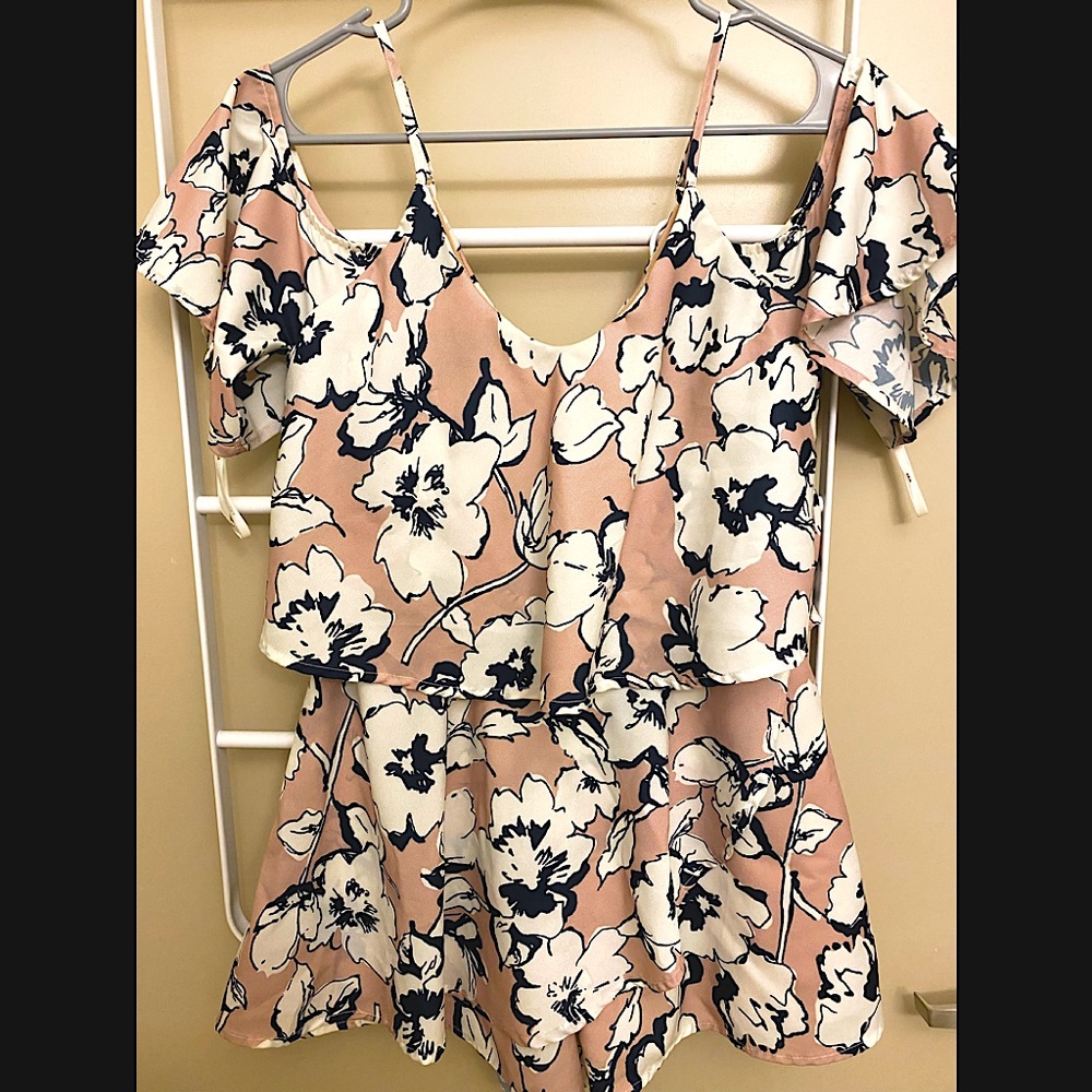 J.O.A. floral romper